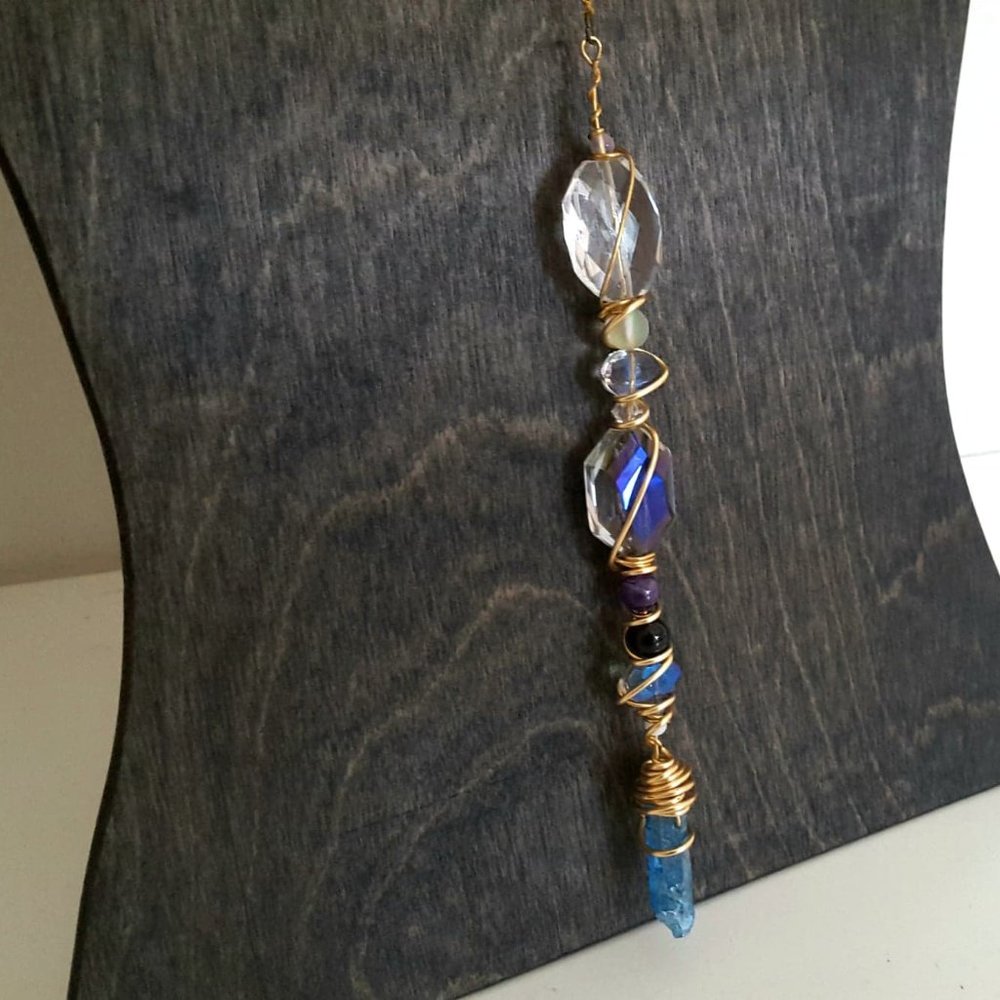Blue Aura Crystal Wand - Picture 7 of 10